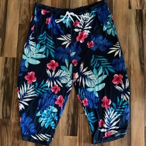 💫NWOT: Dark Blue Soft floral Print Pajama Pants